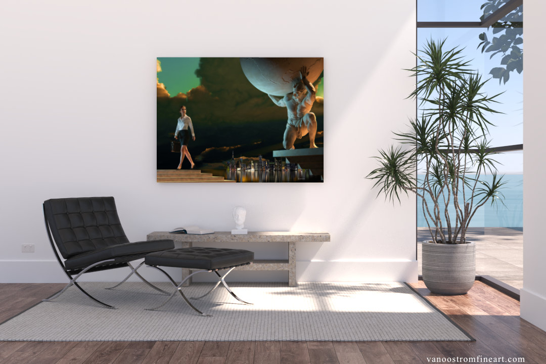 The painting of A Tribute To Atlas in your home