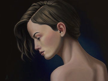 Introspective, oil painting by Theo van Oostrom